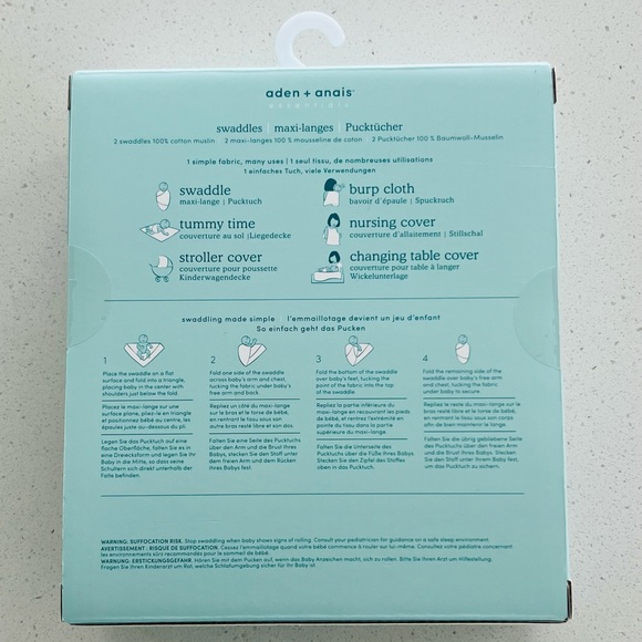 ✨SOLD on another platform 6.26.23 Aden + Anais Swaddles Space Cadet Print NWT - Picture 6 of 7